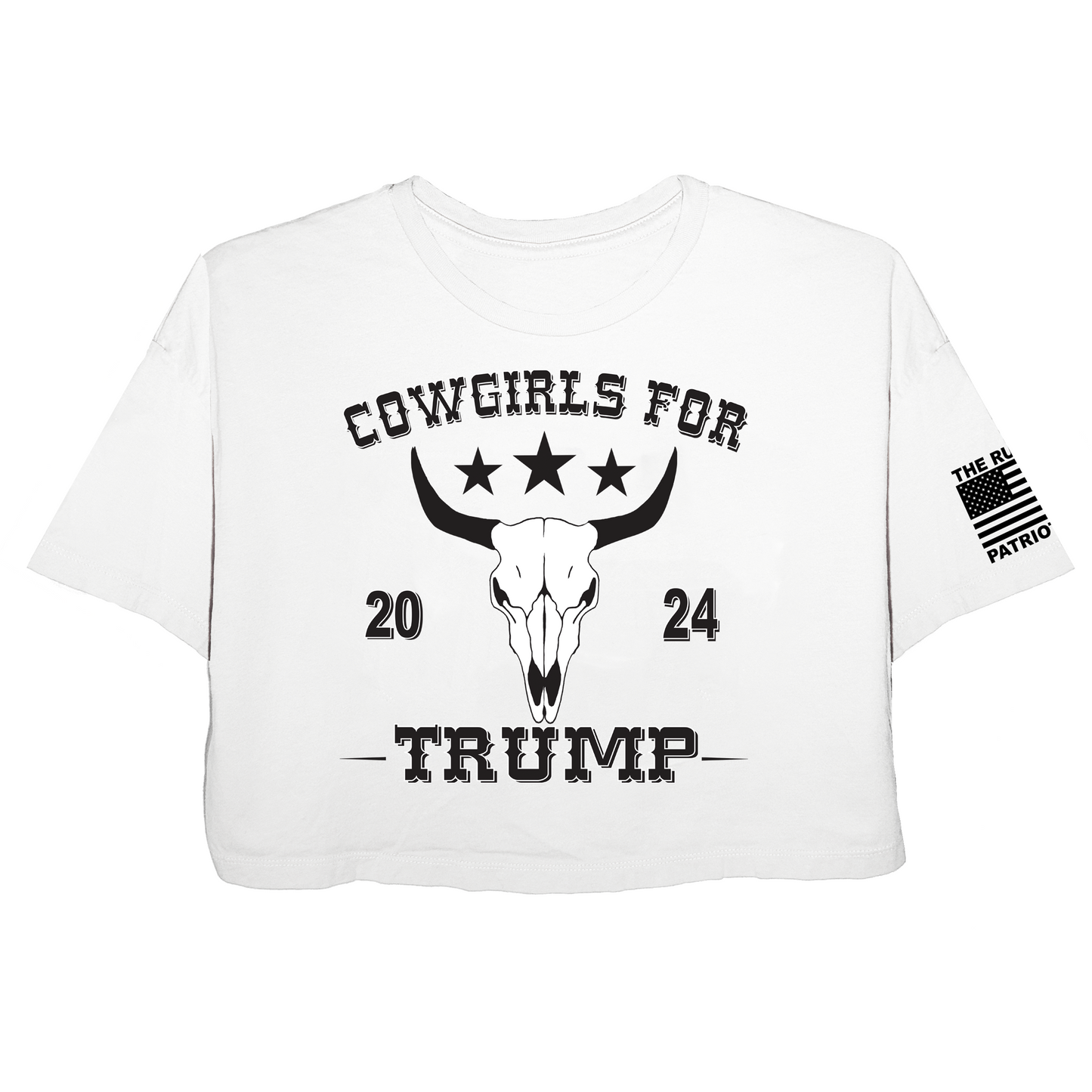 Cowgirls For Trump Jersey Crop Top T-Shirt