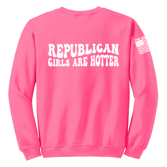 Republican Girls Are Hotter Pink Crewneck