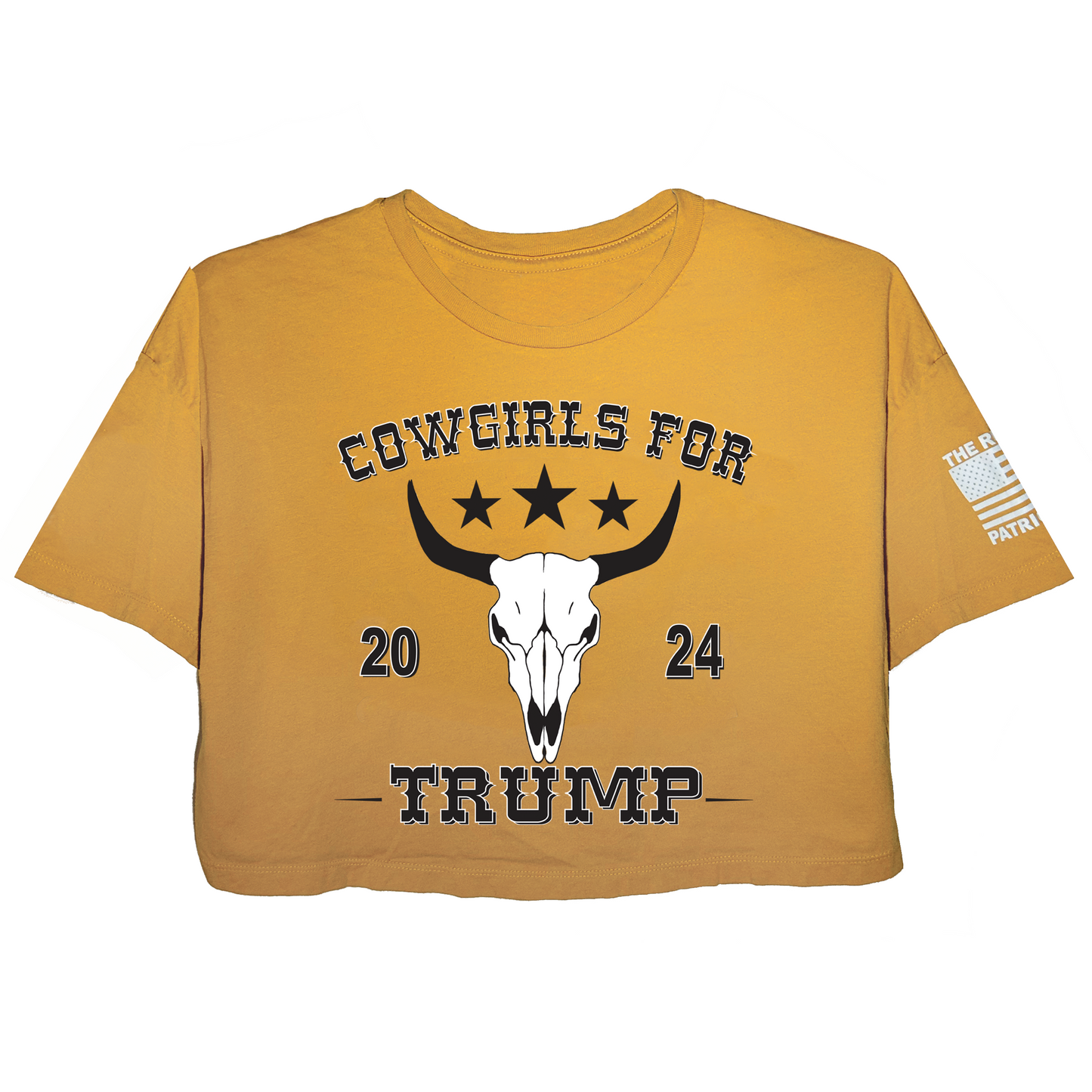 Cowgirls For Trump Jersey Crop Top T-Shirt