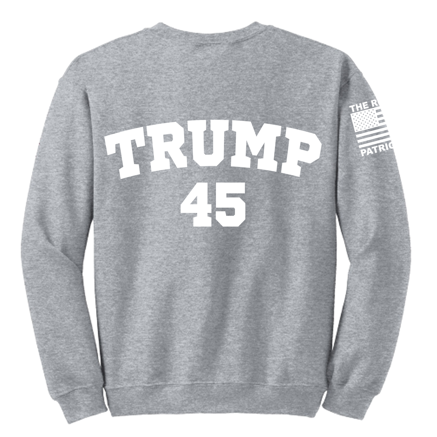 Trump 45 Gray Crewneck Sweatshirt